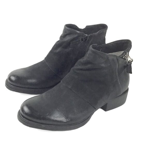 MIZ MOOZ Black Zip Around Leather Short Boot - Picture 5 of 13